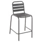 BAR STOOL MEDIUM HEIGHT LAURA HM6065.01 METAL FRAME AND ALUMINUM IN GREY 58.5x58x104H cm. image 1