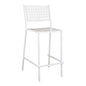 Bar Stool Olympias Metallic HM5528.02 White color 47x58x111cm image 1