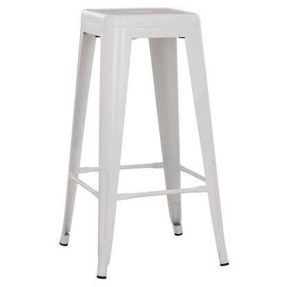 BAR STOOL MELITA-PRO HM8642.41 METAL IN MATTE WHITE 43x43x78Hcm. image 1
