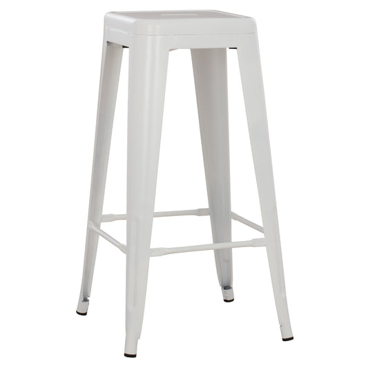 BAR STOOL MELITA-PRO HM8642.41 METAL IN MATTE WHITE 43x43x78Hcm. image 1