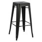 BAR STOOL MELITA-PRO HM8642.42 METAL IN BLACK MATTE 43x43x78Hcm. image 1