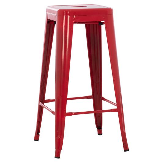 BAR STOOL MELITA-PRO HM8642.44 METAL IN RED 43x43x78Hcm. image 1