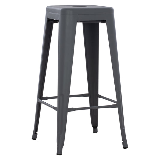 BAR STOOL MELITA-PRO HM8642.50 METAL IN GREY 43x43x78Hcm. image 1