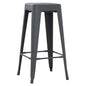 BAR STOOL MELITA-PRO HM8642.50 METAL IN GREY 43x43x78Hcm. image 1