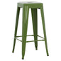 BAR STOOL MELITA-PRO HM8642.53 METAL IN LIGHT OLIVE GREEN 43x43x78Hcm. image 1