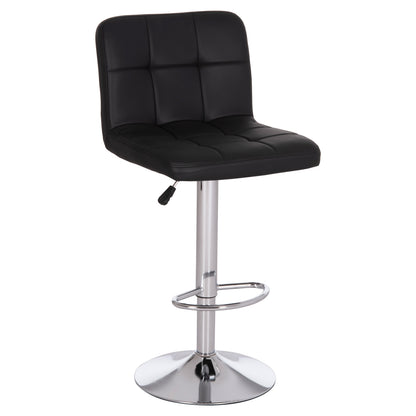 BAR STOOL SWIVELING DIANA HM202.21 BLACK PU--CHROMED METAL 44x52x109Hcm. image 1