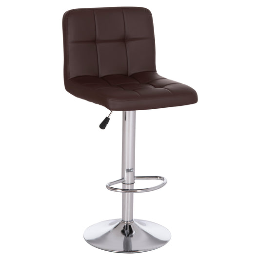 BAR STOOL SWIVELING DIANA HM202.23 BROWN PU--CHROMED METAL 44x52x109Hcm. image 1