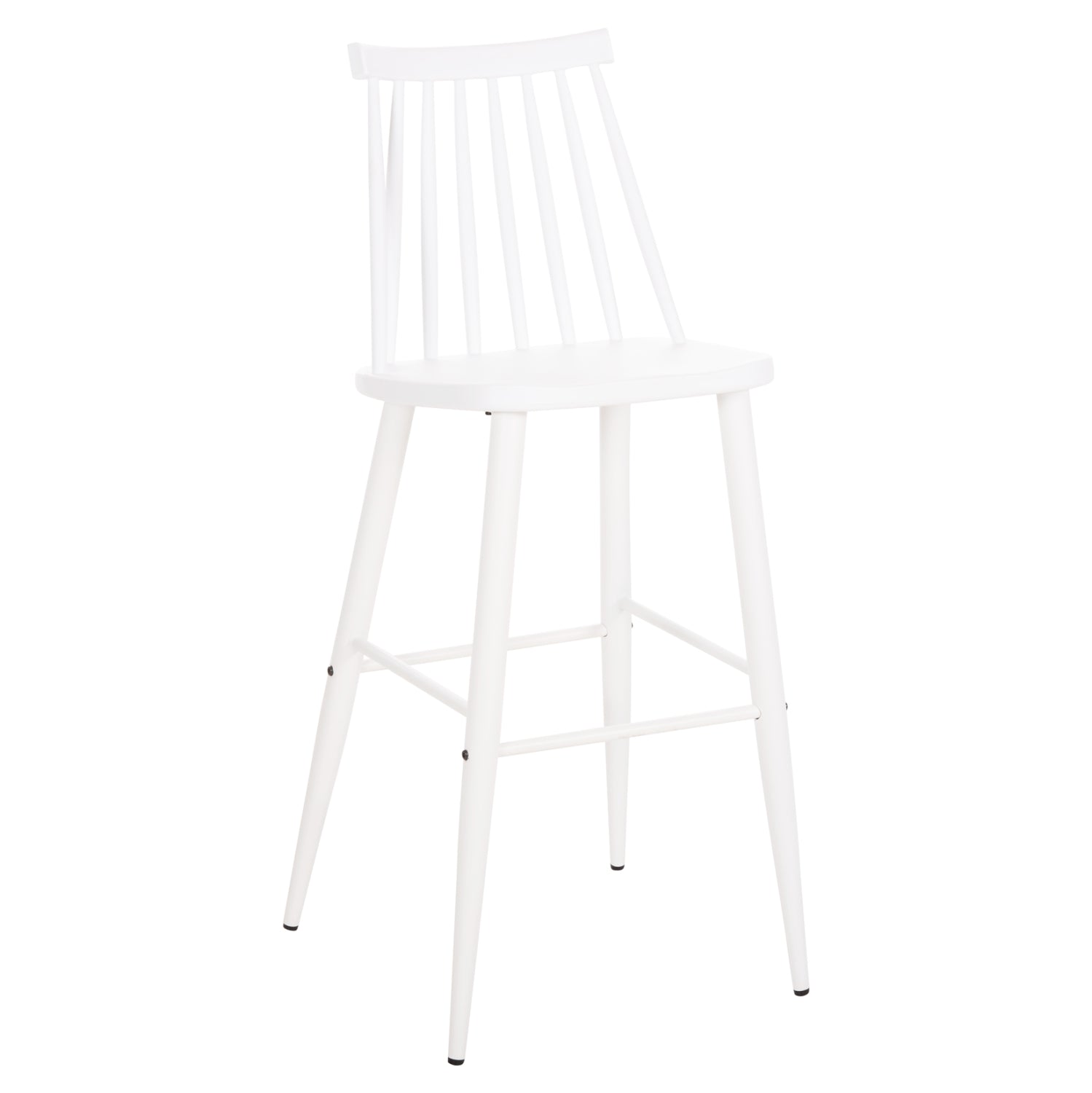 BAR STOOL HIGH SEAT VANESSA HM8459.11 WHITE PP & WHITE METAL LEGS 47x48,5x107Hcm. image 1