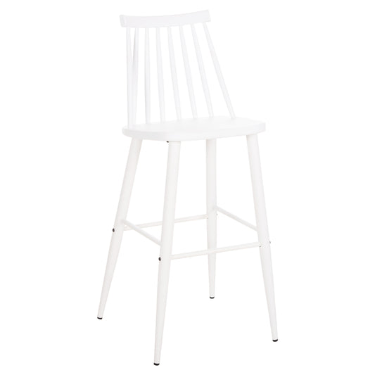 BAR STOOL HIGH SEAT VANESSA HM8459.11 WHITE PP & WHITE METAL LEGS 47x48,5x107Hcm. image 1