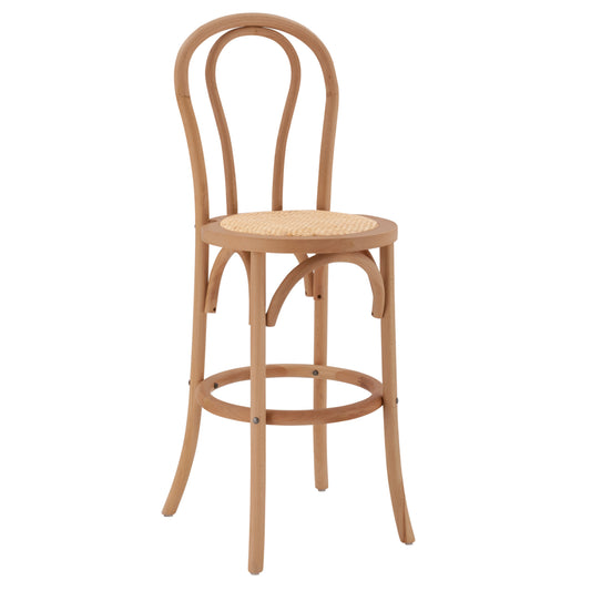 Wooden Stool bar from beech wood dark honey with mat 41x47x108 HM8749.05 image 1