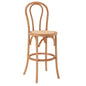 Wooden bar stool from beech wood in natural color with mat 41x47x108 HM8749.01 image 1