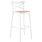 BAR STOOL CONN HM5933.01 POLYPROPYLENE WITH BACKREST WHITE AND BEIGE SEAT 41x49x102Hcm. image 1