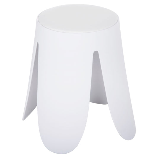 STOOL DENTY HM9619.01 POLYPROPYLENE IN WHITE-PU SEAT IN WHITE Φ30x45Hcm. image 1
