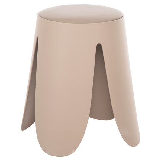 STOOL DENTY HM9619.04 POLYPROPYLENE IN CAPPUCCINO-PU SEAT IN CAPPUCCINO Φ30x47.5Hcm. image 1