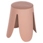 STOOL DENTY HM9619.05 POLYPROPYLENE IN DUSTY PINK-PU SEAT IN BLACK Φ30x45Hcm. image 1