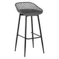BAR STOOL AVAYA HM8686.20 GREY POLYPROPYLENE-BLACK METAL LEGS 46x48x99Hcm. image 1