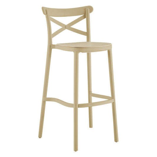 BAR STOOL POLYPROPYLENE CONN HM5933.03 IN CAPPUCCINO COLOR 41x49x102Hcm image 1