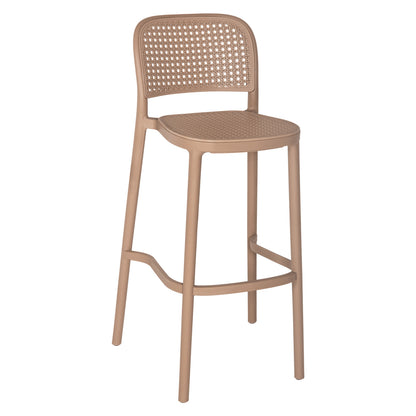 BAR STOOL POLYPROPYLENE HM5939.03 IN CAPPUCCINO COLOR 51x52x104Hcm. image 1