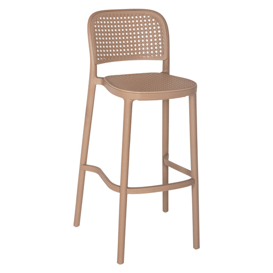 BAR STOOL POLYPROPYLENE HM5939.03 IN CAPPUCCINO COLOR 51x52x104Hcm. image 1