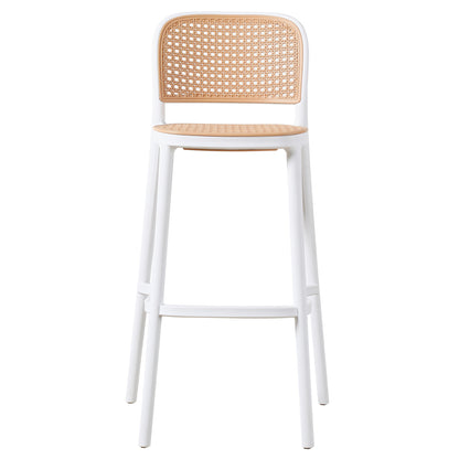 BAR STOOL HM5939.01 POLYPROPYLENE WHITE-BEIGE 41x53x103Hcm.