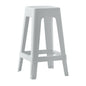 POLYPROPYLENE STOOL SQUARE ZEB HM6128.01 WHITE 35x35x65Hcm. image 1