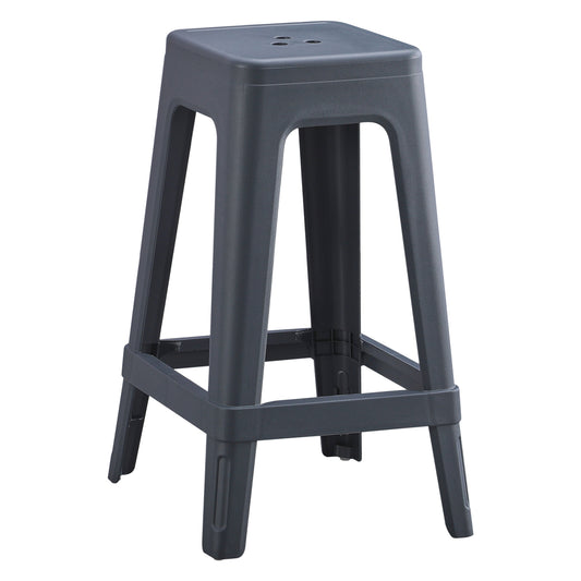 POLYPROPYLENE STOOL SQUARE ZEB HM6128.03 GREY 35x35x65Hcm. image 1