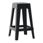 POLYPROPYLENE STOOL SQUARE ZEB HM6128.02 BLACK 35x35x65Hcm. image 1