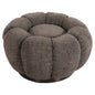 STOOL ROUND KRIPP HM9602.01 GREY BOUCLE-BLACK METAL BASE Φ60x31Hcm. image 1