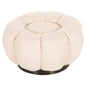 STOOL ROUND KRIPP HM9602.06 ECRU BOUCLE-BLACK METAL BASE Φ60x31Hcm. image 1