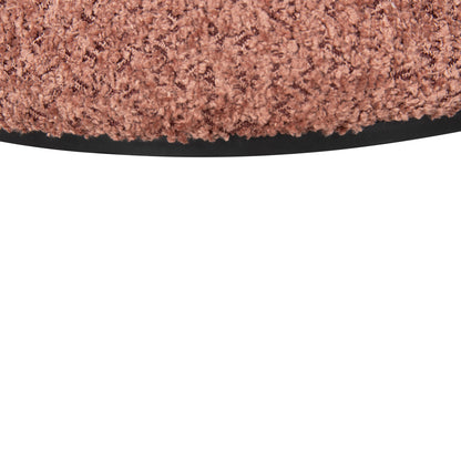 STOOL ROUND LINNER HM9604.02 BOUCLE FABRIC PINK-BLACK DETAIL D38x44 cm.