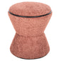 STOOL ROUND LINNER HM9604.02 BOUCLE FABRIC PINK-BLACK DETAIL D38x44 cm. image 1