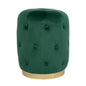 Velvet stool Torrie HM8405.03 cypress green color with gold base ''37x46cm image 1