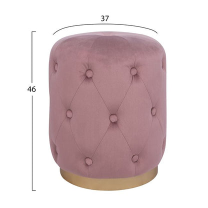 Velvet stool Torrie HM8405.02 rotten apple color with gold base ''37x46cm