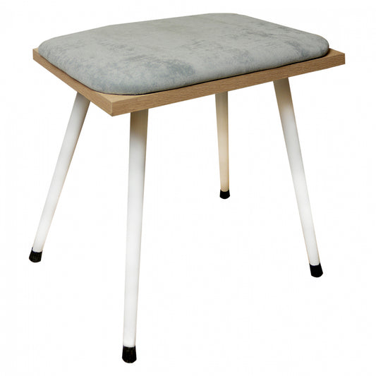STOOL WITH PILLOW HM9209 SONAMA WHITE 40x30x40Y cm. image 1
