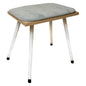 STOOL WITH PILLOW HM9209 SONAMA WHITE 40x30x40Y cm. image 1