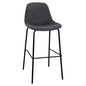 Stool with metallic frame and fabric in grey color 47x50x106cm HM8579.10 image 1