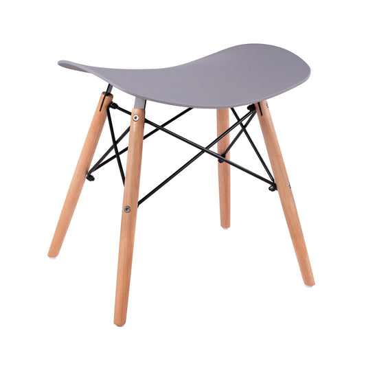 Stool with wooden legs Tonia HM0109.10 grey image 1