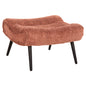 STOOL-FOOTREST KEMBA HM9606.02 PINK BOUCLE FABRIC-BLACK WOODEN LEGS 68X58X40Hcm. image 1