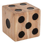 STOOL DICE HM7898 TEAK WOOD IN NATURAL COLOR 40x40x40 cm. image 1