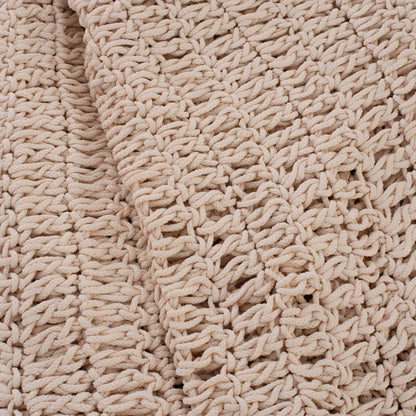 MACRAME SUNSHADE HM5780, BEIGE COLOR, 300X300CM