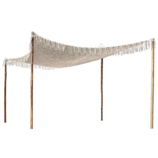 MACRAME SUNSHADE HM5780, BEIGE COLOR, 300X300CM image 1