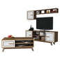 LIVING ROOM COMPOSITION HM11852.03 2PCS MELAMINE IN WALNUT-WHITE image 1