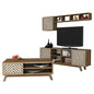 LIVING ROOM COMPOSITION HM11853.03 2PCS MELAMINE IN WALNUT-WHITE image 1
