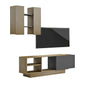 TV FURNITURE SET TYSON HM18081 MELAMINE IN SONAMA-GREY 140x31.5x43.5Hcm. image 1