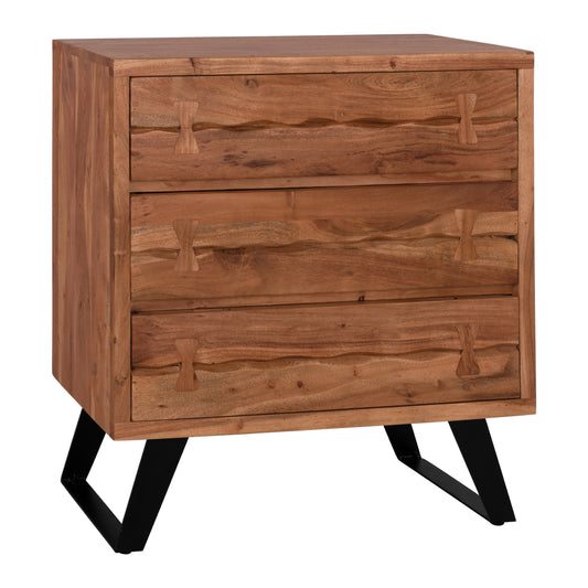 Drawer Fansi 3 Drawer HM8474.11 from solid acacia wood 80Χ35Χ85 image 1
