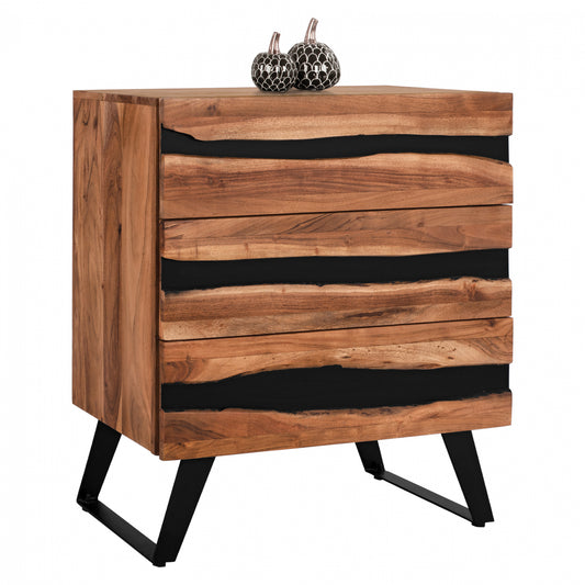 Drawer Alicia HM8361.11 from solid acacia wood 80x38x86 cm. image 1