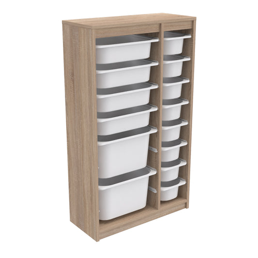 CHEST OF DRAWERS SANI HM18202.03 MELAMINE IN SONAMA-14 WHITE P.E. DRAWERS 69x29,6x112,2Hcm image 1