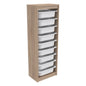 CHEST OF DRAWERS SANI HM18203.03 MELAMINE IN SONAMA-9 WHITE P.E. DRAWERS 45,5x29,6x125Hcm. image 1