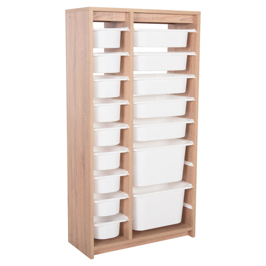 CHEST OF DRAWERS SANI HM18204.03 MELAMINE IN SONAMA-16 WHITE P.E. DRAWERS 69x30x131,5Hcm image 1