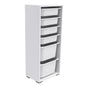 CHEST OF DRAWERS SANI HM18214.01 MELAMINE IN WHITE-6 WHITE P.E. DRAWERS 45,5x30x109Hcm. image 1